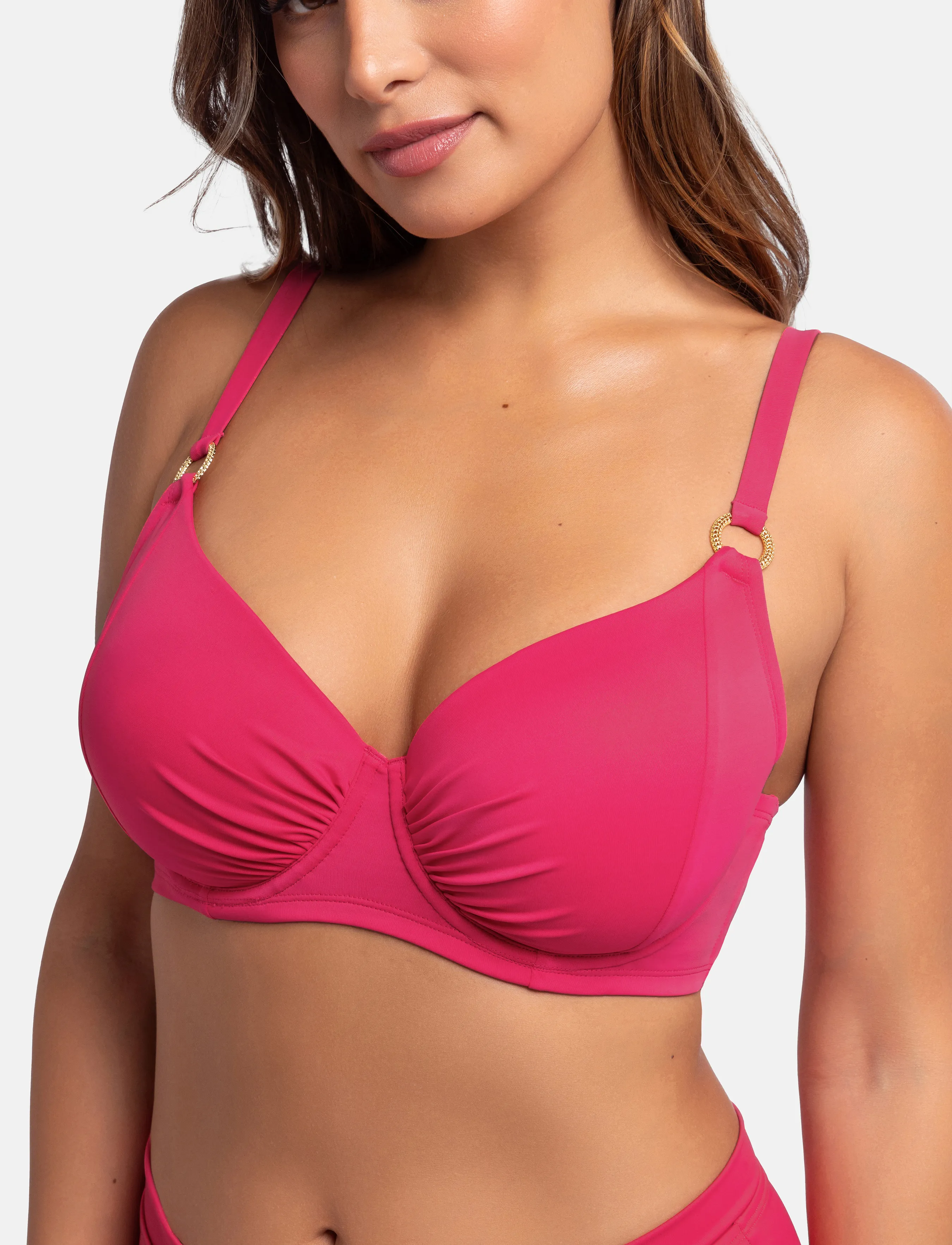 Dorina - MALI BIKINI TOP - kaarituelliset bikiniyläosat - pink - 3