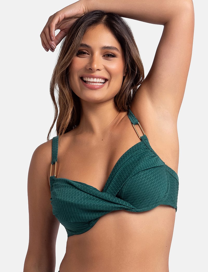 Dorina - BATI BIKINI TOP - bikini augšiņa ar lencēm - green - 0