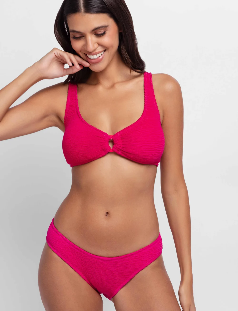 Dorina - WAVY BIKINI TOP - push-up bikiinid - pink - 0