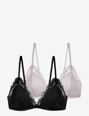 TRISHA-2PP BRALETTE - BLACK/LILAC