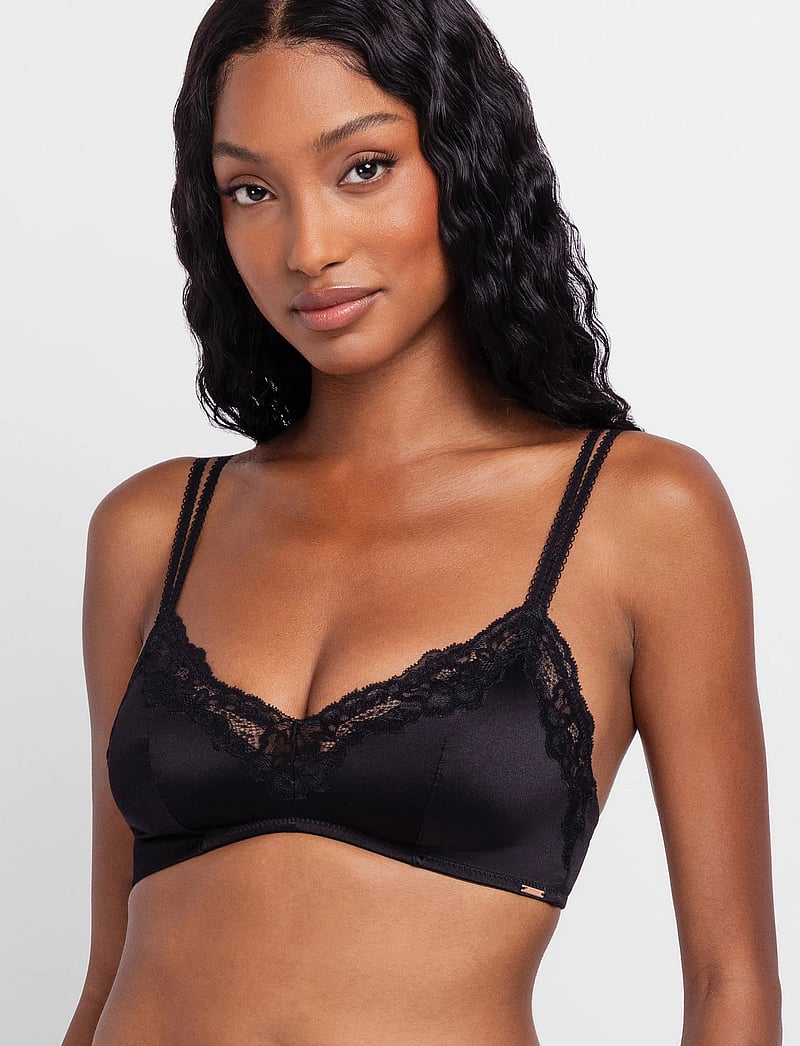 Dorina - ORIGINS-SHINY MICRO NON PADDED BRALETTE - bralette - black - 2