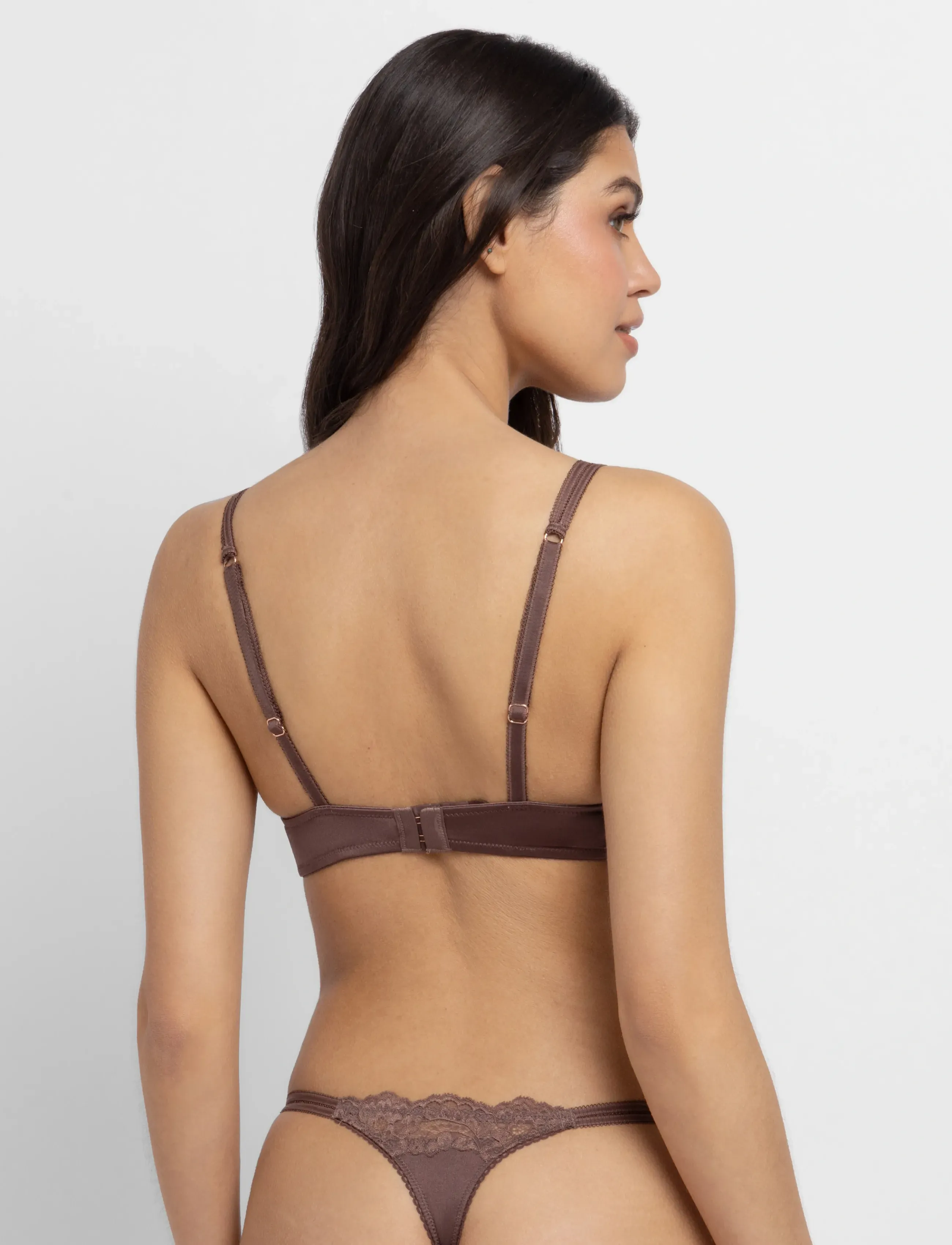 Dorina - ORIGINS-SHINY MICRO BRALETTE - bralette-rintaliivit - brown - 2