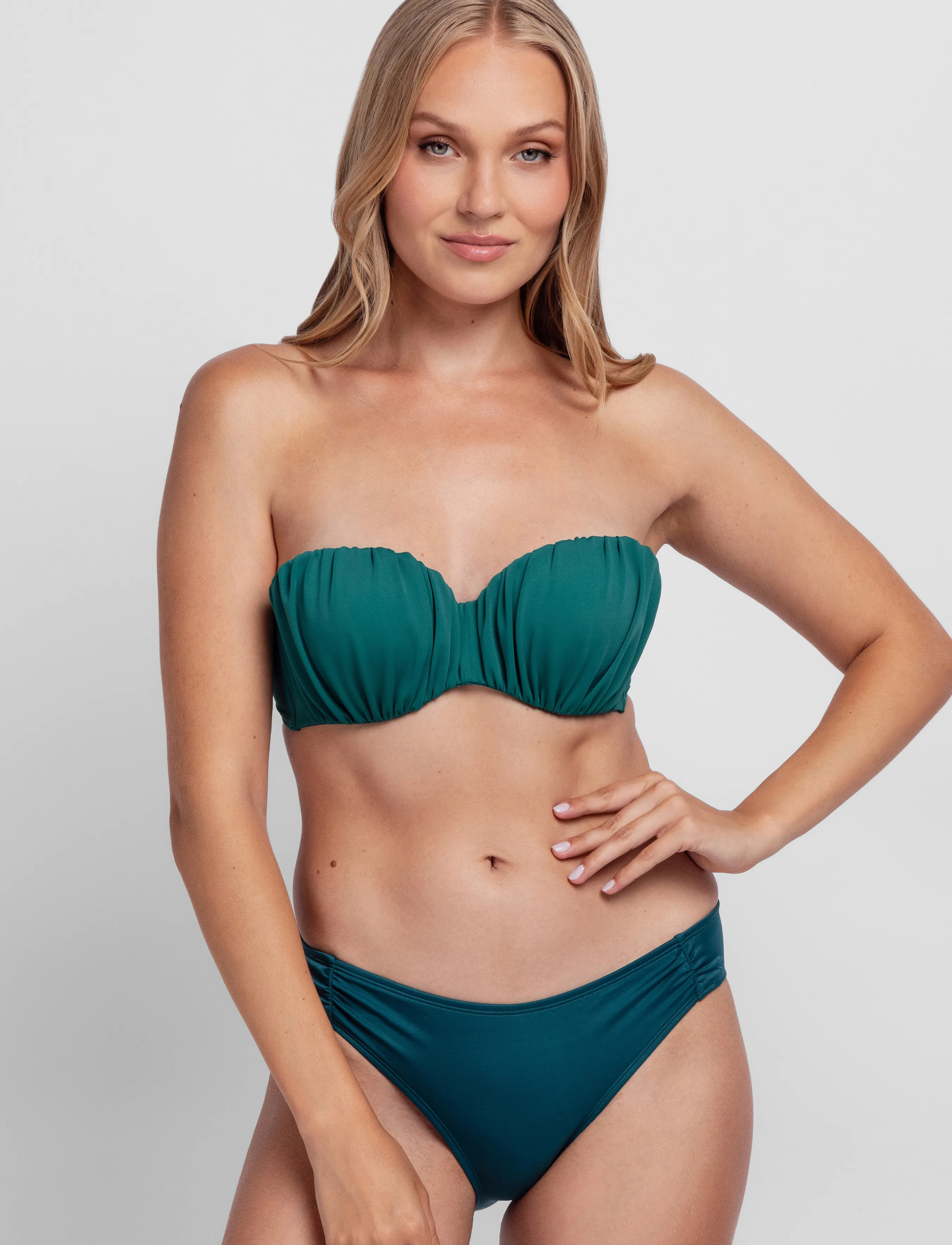 Dorina - MALI BANDEAU - bandeau bikini augšiņa - green - 2