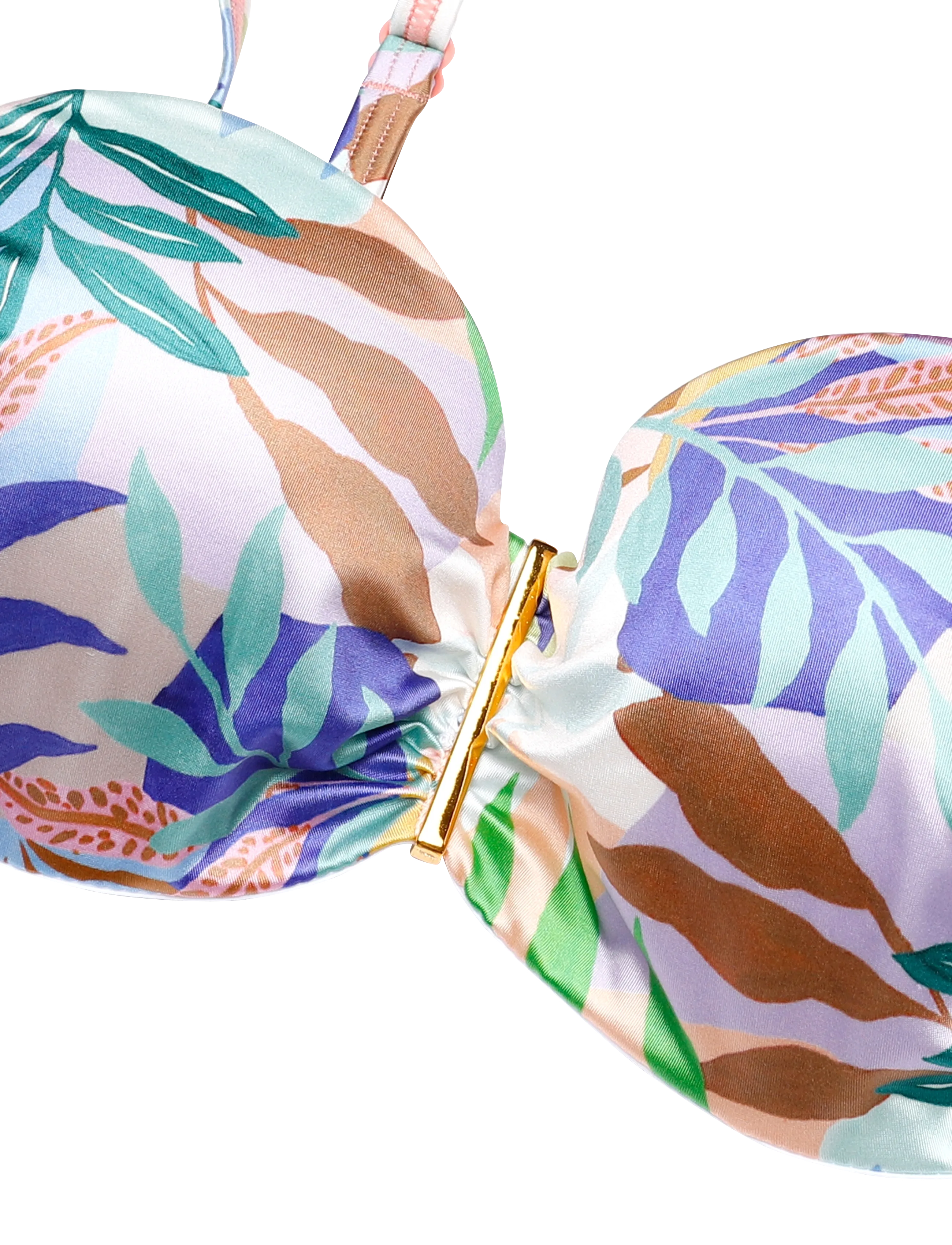 Dorina - Bahia BANDEAU - tugikaartega bikiinirinnahoidjad - purple print - 2