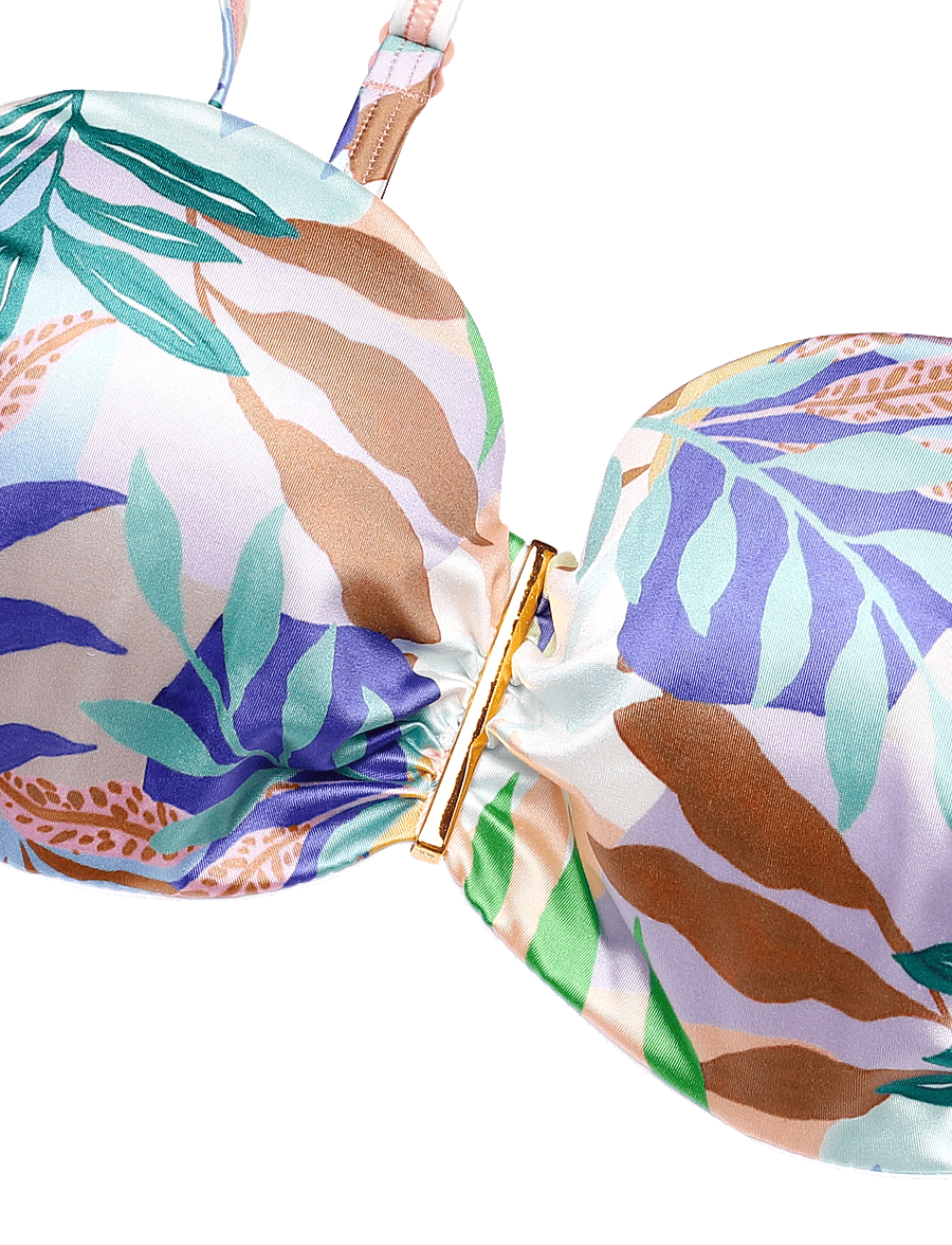 Dorina - Bahia BANDEAU - tugikaartega bikiinirinnahoidjad - purple print - 2