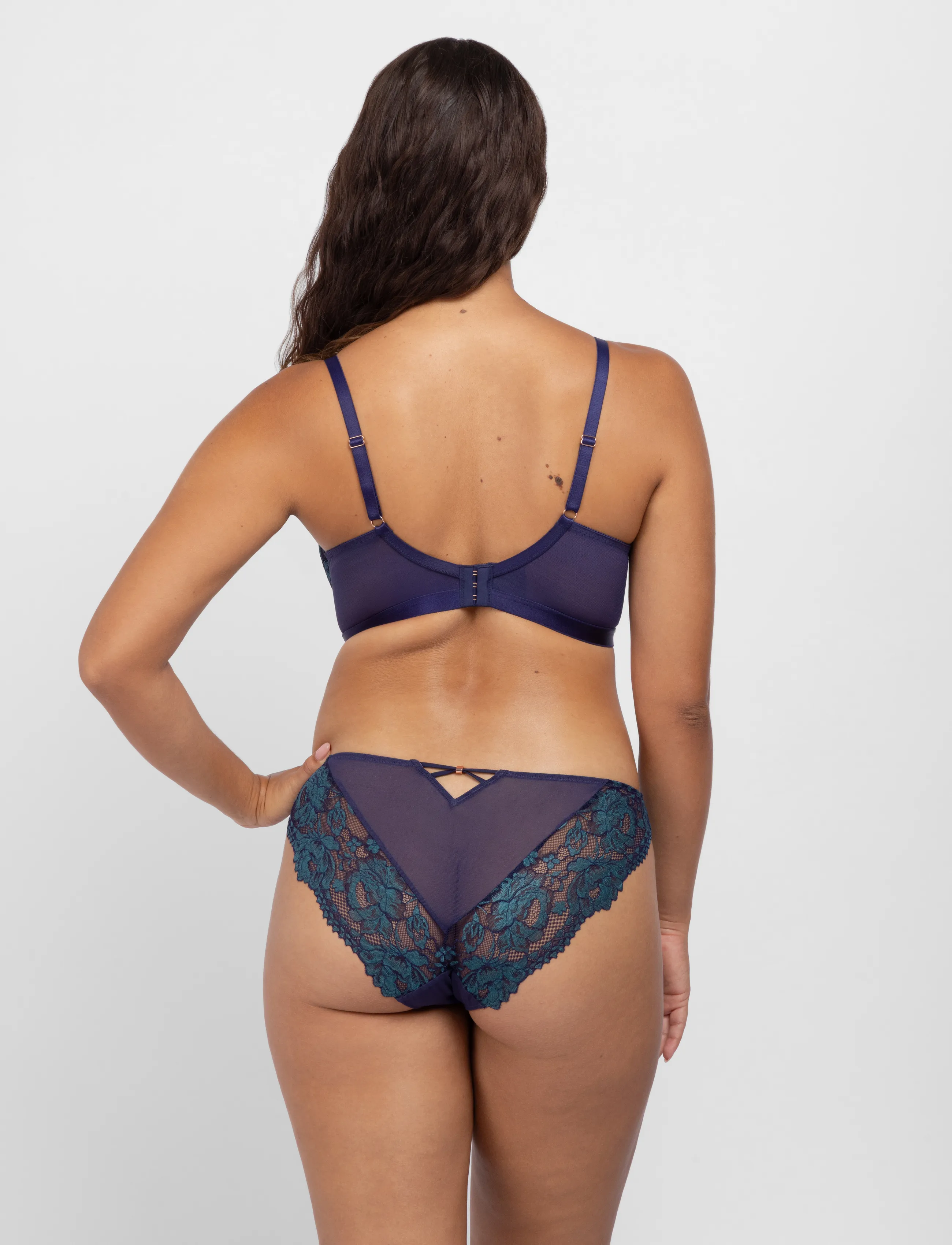 Dorina - Jemma Two Tone Lace Brazilian - brazilian trosor - blue - 3