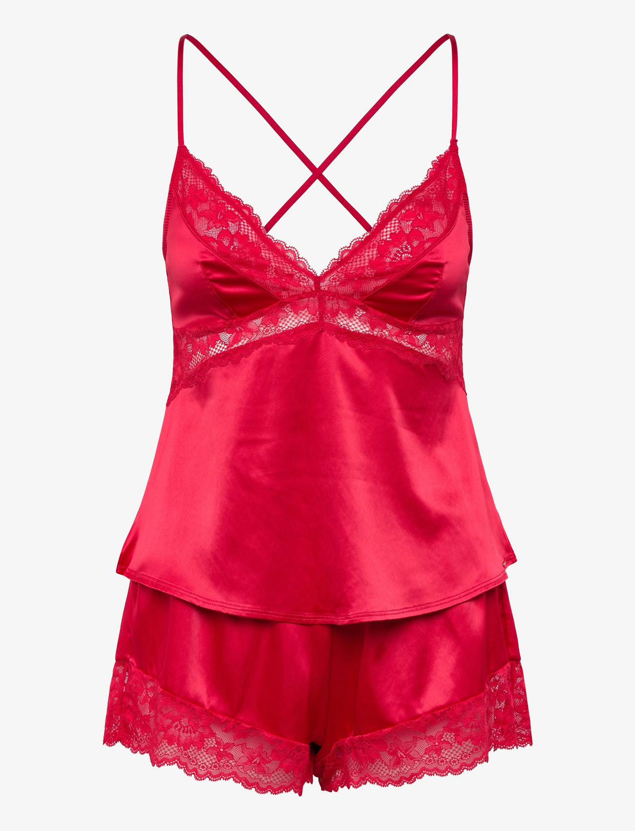 Dorina - LYRA-SATIN TOP_BOTTOM - red/red - 0