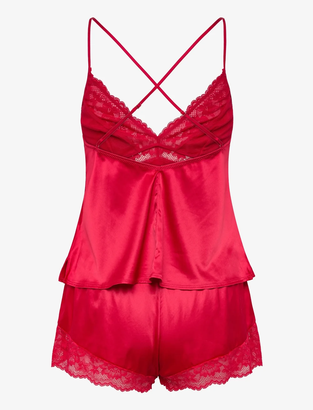 Dorina - LYRA-SATIN TOP_BOTTOM - pidžaamad - red/red - 1