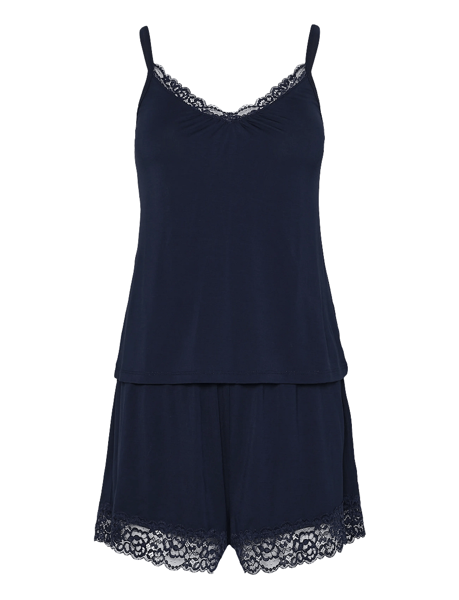 Dorina - Lila Short PJ Set - pyjamas - navy - 0