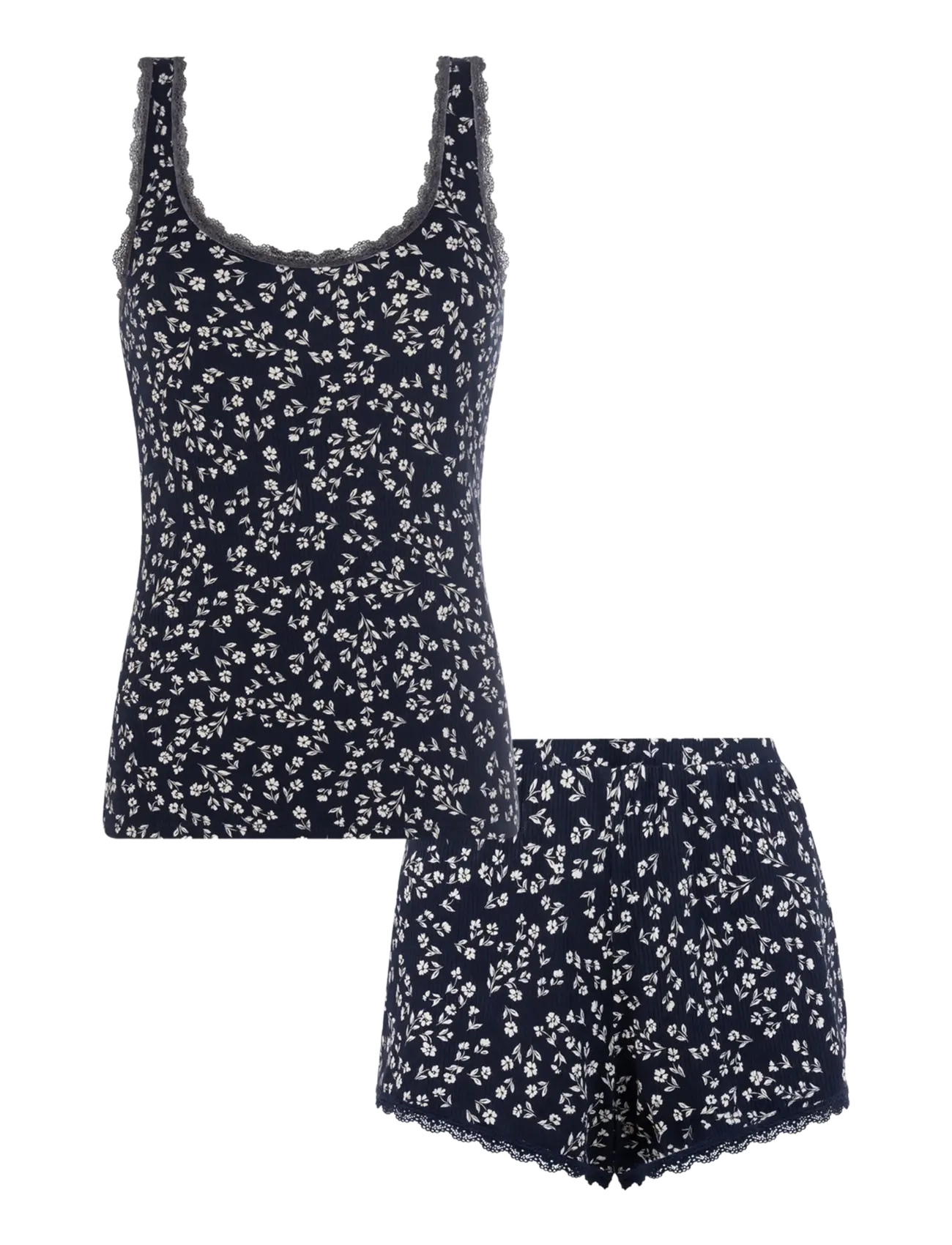 Dorina Yas Short PJ Set - Underkläder - NAVY PRINT / navy