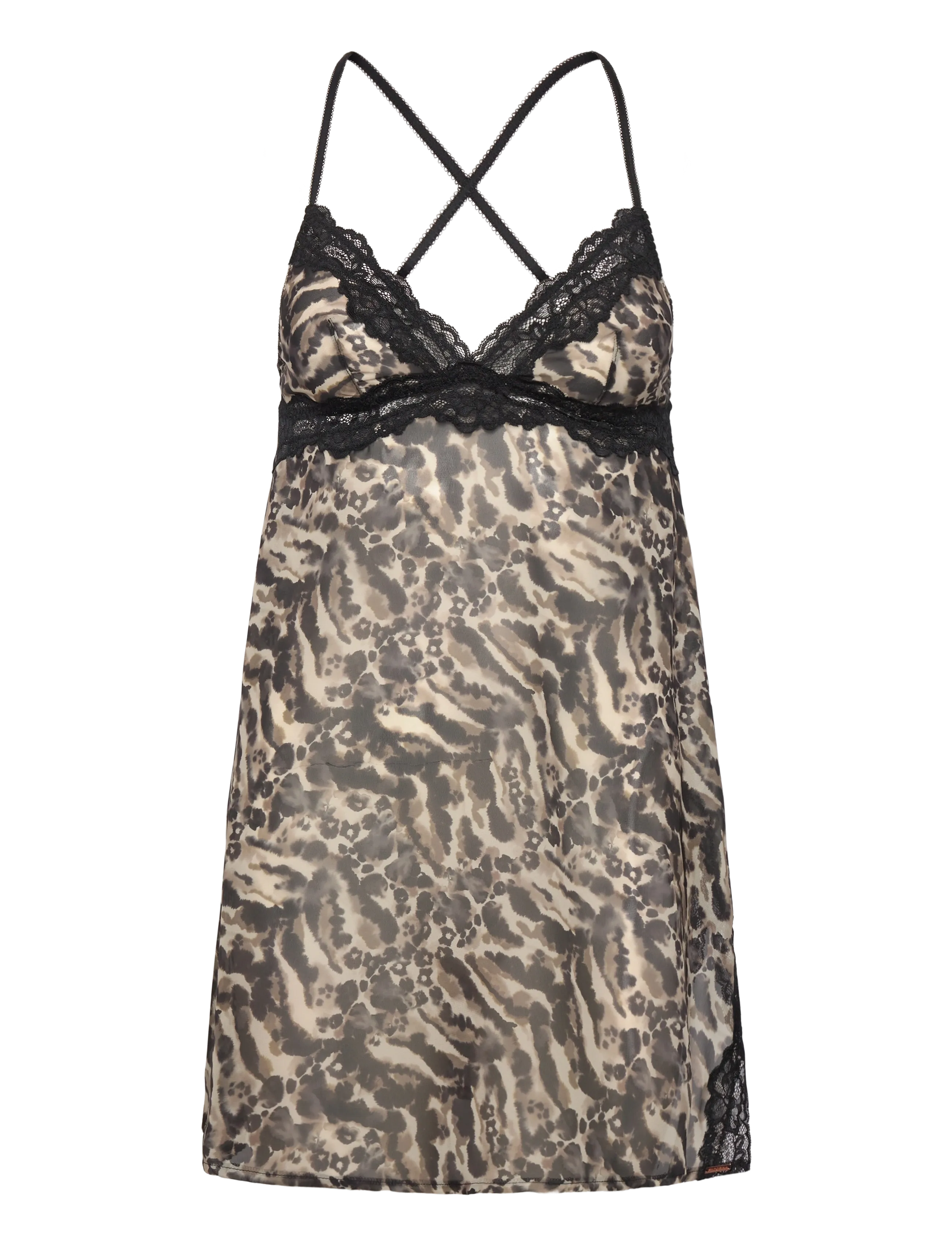 Dorina ORIGINS-PRINT DRESS - Alusvaatteet - BLACK / black
