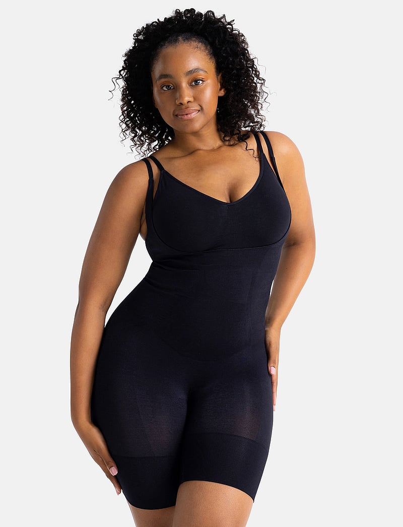 Dorina - ABSOLUTE SCULPT OPEN BUST ROMPERS - bodies & slips - black - 0