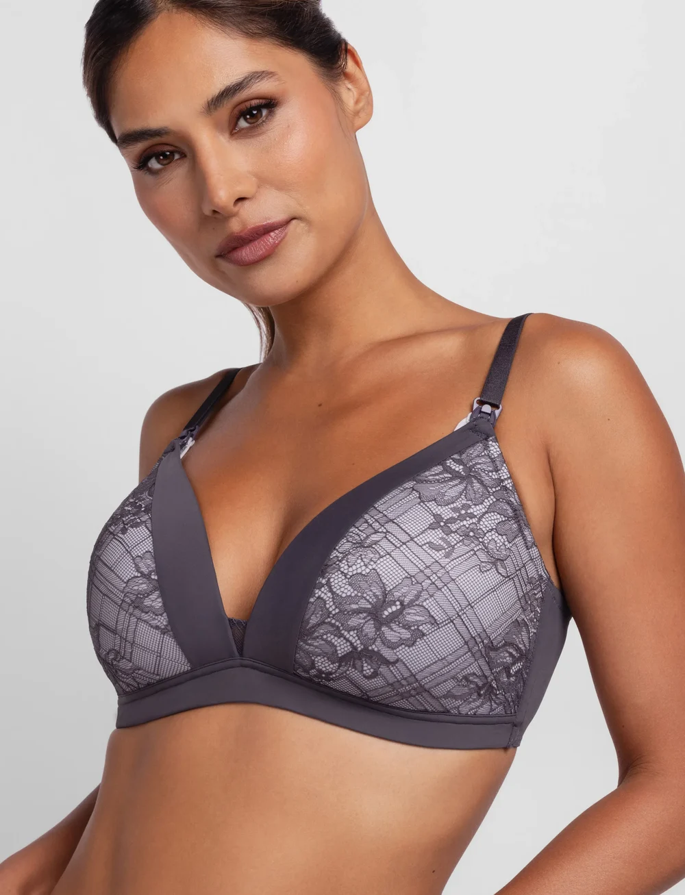Dorina - MANVI LIGHT PADDED NURSING BRA - underkläder - grey - 0