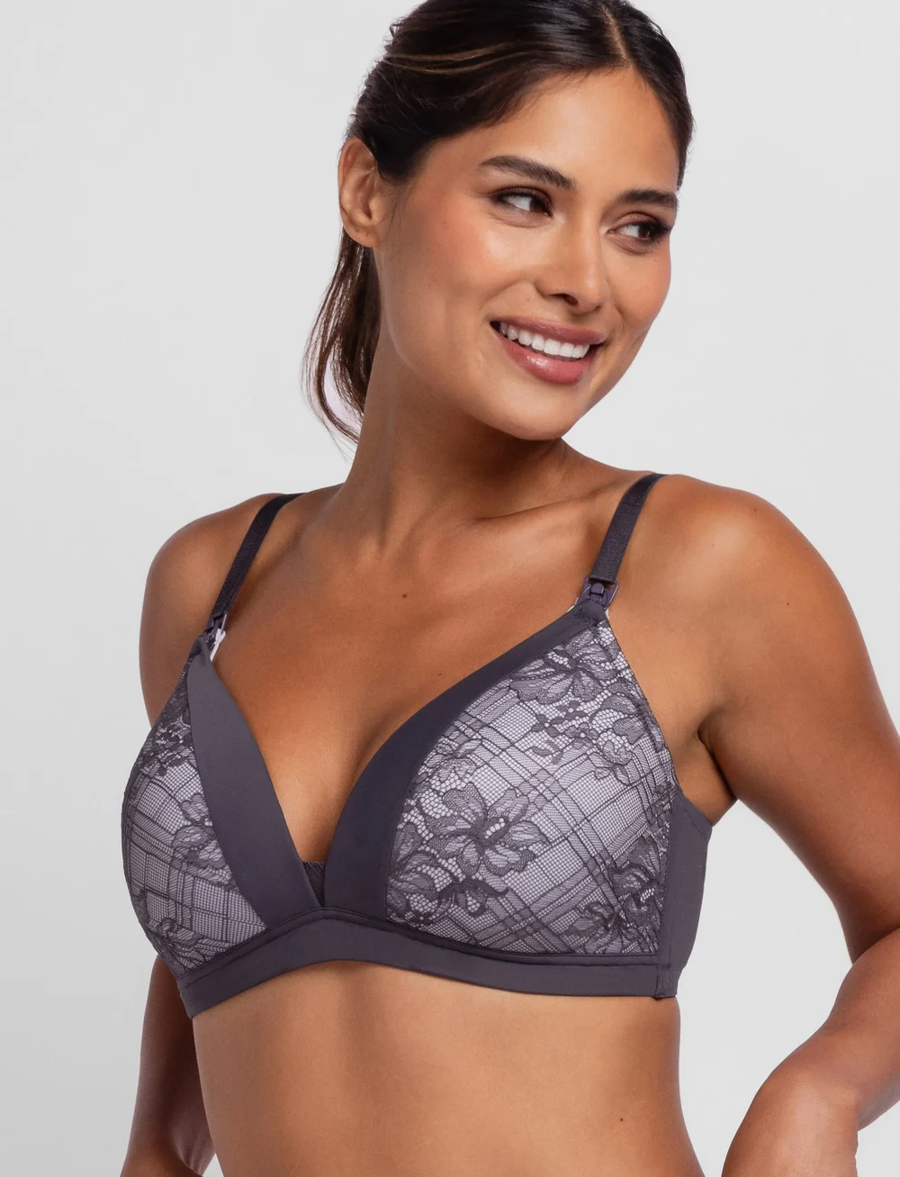 Dorina - MANVI LIGHT PADDED NURSING BRA - underkläder - grey - 2