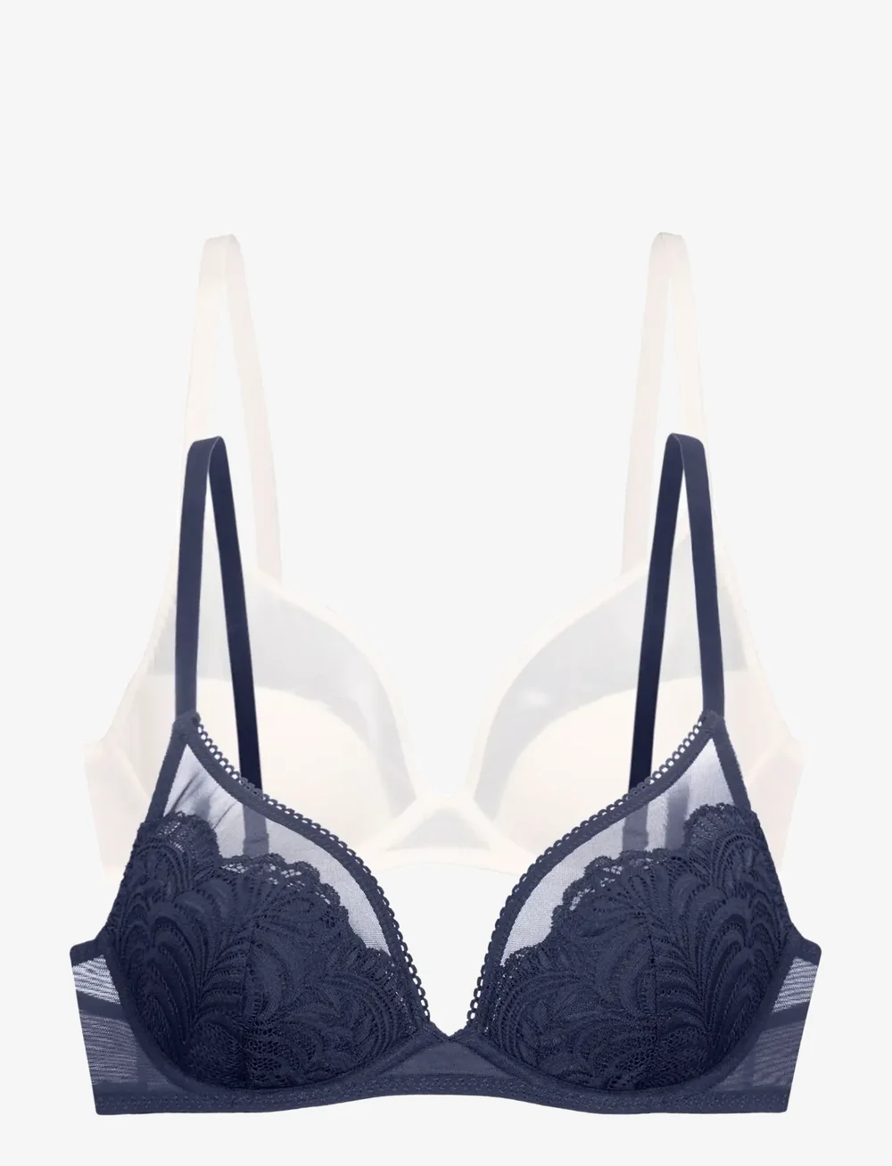 Dorina - LINCOLN-2PP LIGHT PADDED PLUNGE - plunge bras - blue/ivory - 1
