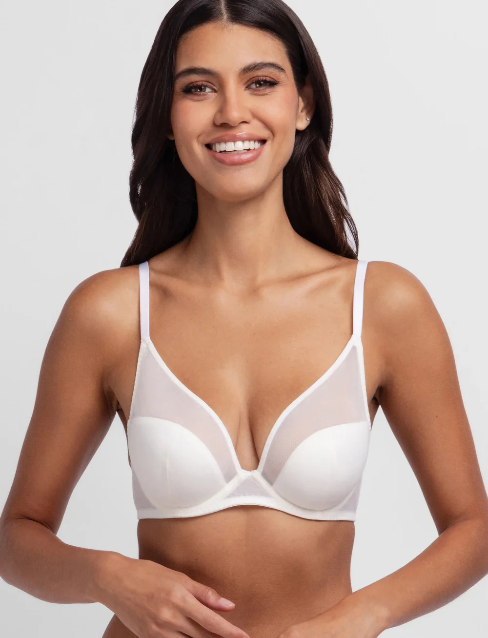 Dorina - LINCOLN-2PP LIGHT PADDED PLUNGE - plunge bras - blue/ivory - 2