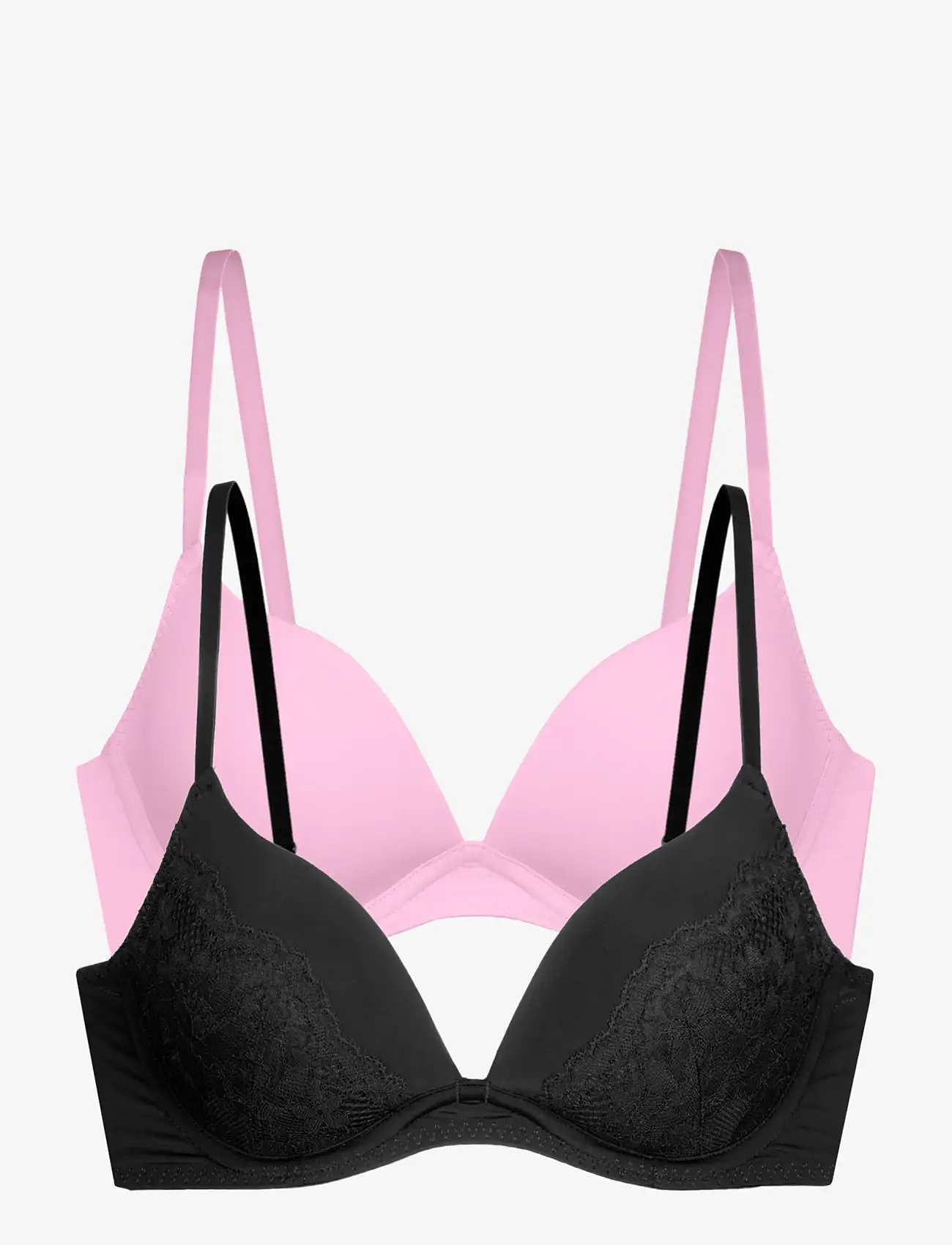 Dorina - WILLA-2PP PUSH UP PLUNGE - plunge bh'er - black/pink - 1