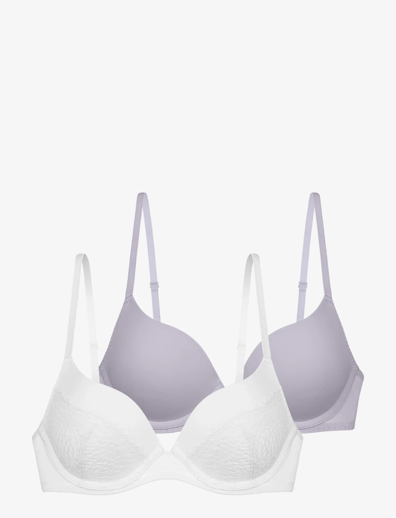 Dorina - Amora-2Pp Plunge - push up bras - white/grey - 0