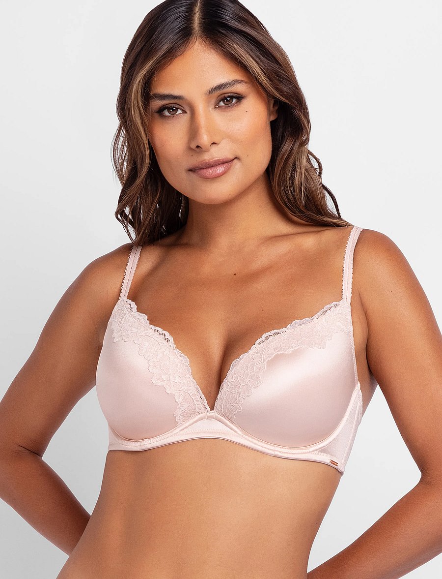 Dorina - ORIGINS-SHINY MICRO PLUNGE - brjóstahaldari með djúpri skoru - pink - 2