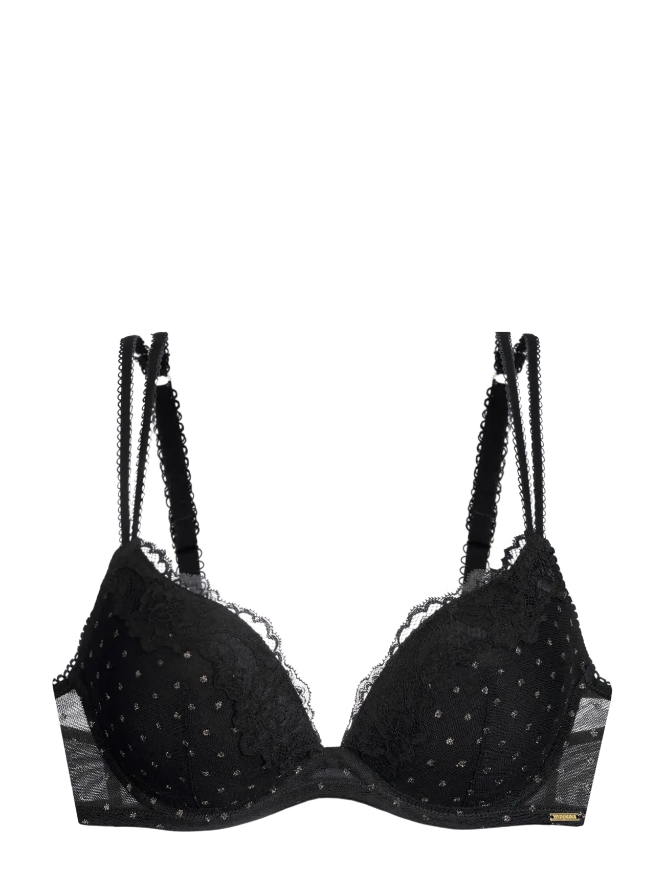 ORIGINS-SHIMMER DOT MESH PUSH UP PLUNGE - BLACK