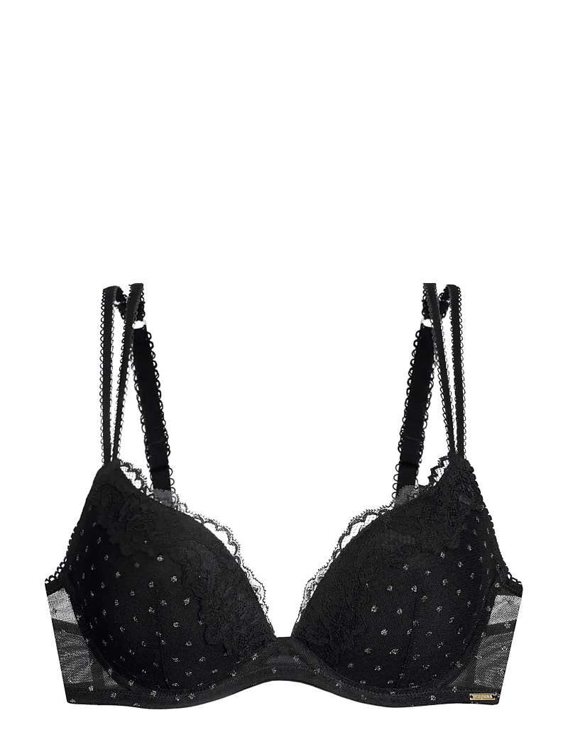 Dorina - ORIGINS-SHIMMER DOT MESH PUSH UP PLUNGE - upplyfti brjóstahaldarar - black - 1