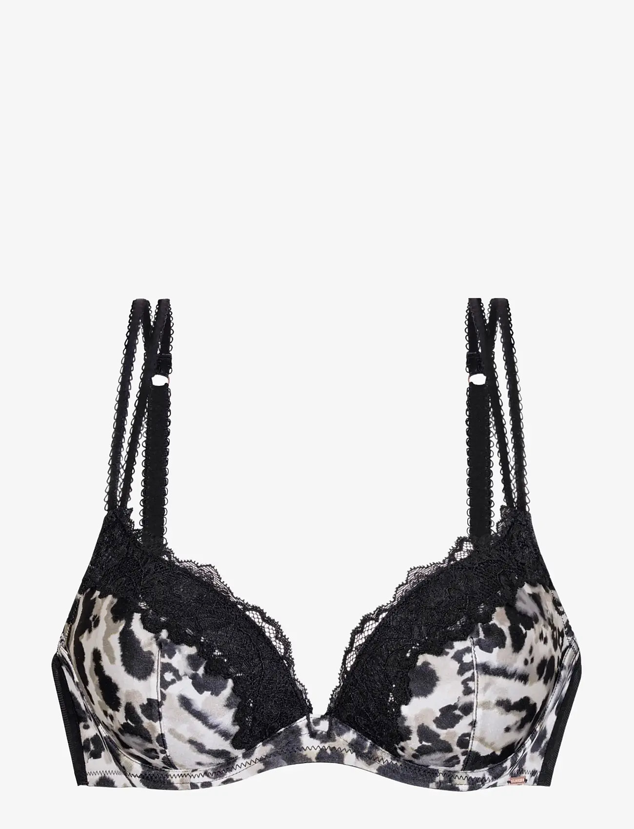 Dorina - ORIGINS-PRINT PUSH UP PLUNGE - plunge bh:ar - black - 1