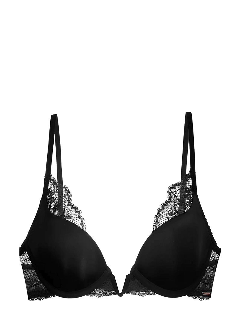 Dorina - ANAHI LIGHT PADDED PLUNGE - gilios iškirptės liemenėlės - black - 1