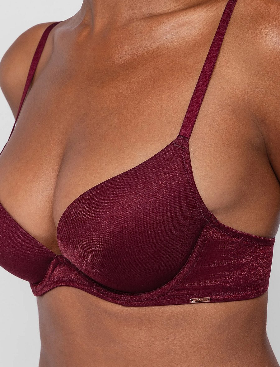 Dorina - ORIGINS-SHIMMER MESH PUSH UP PLUNGE - red - 4