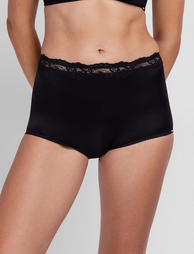 Dorina - ORIGINS-SHINY MICRO BOYSHORTS - hipsterid ja bokserid - black - 2