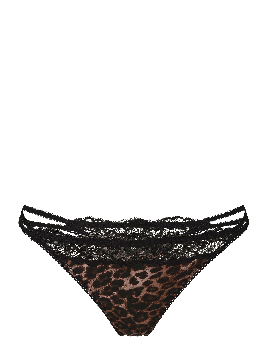 Dorina - Origins Animal Thong - midi & maxi briefs - black print - 1