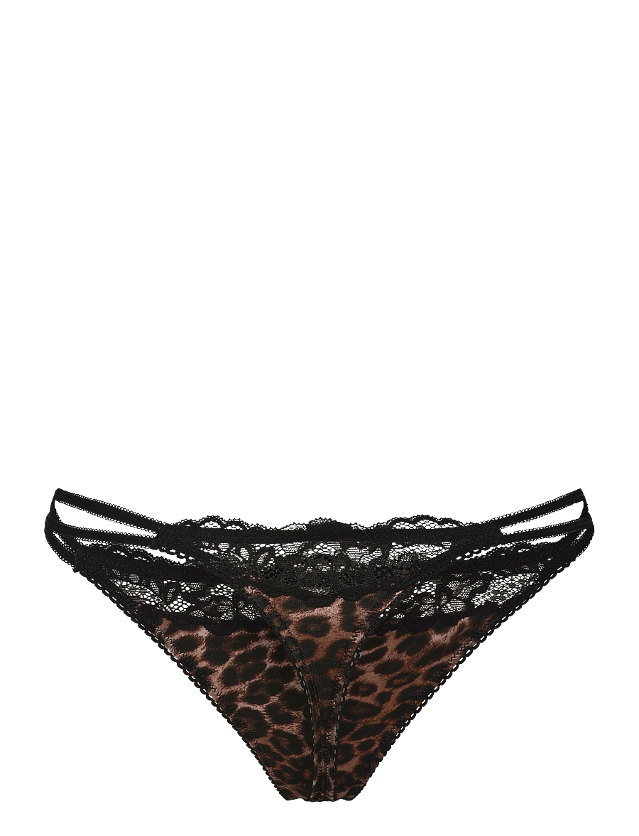 Dorina - Origins Animal Thong - midi & maxi briefs - black print - 2
