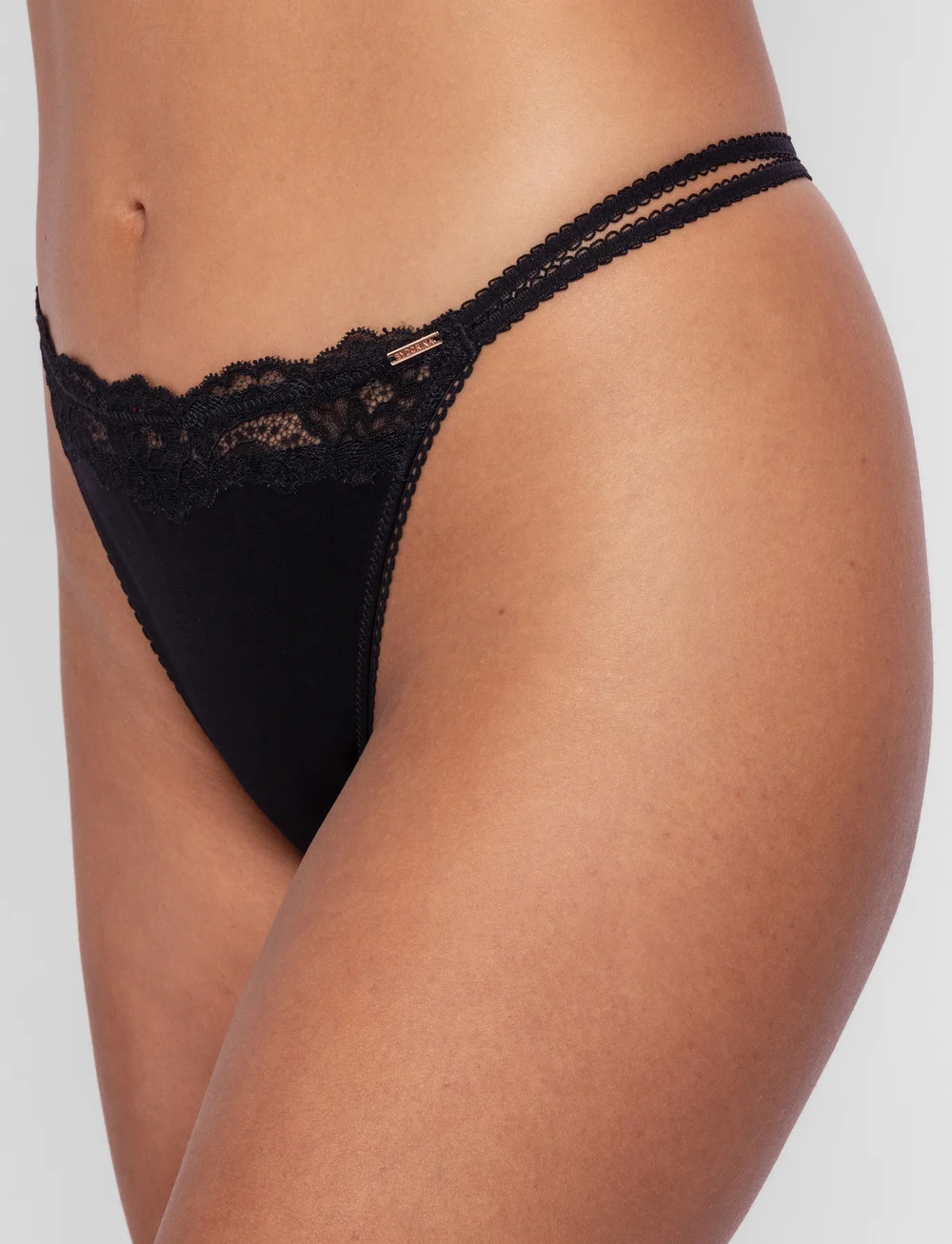 Dorina - ORIGINS-SHINY MICRO STRING - stringtrusser - black - 4