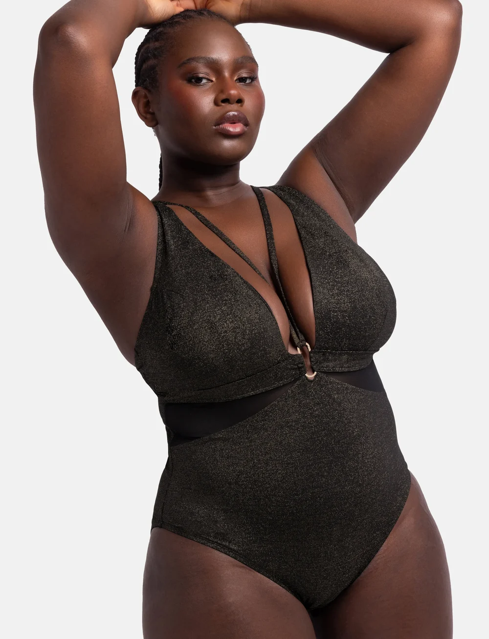 Dorina - KYRA SHAPING SWIMSUIT - baddräkter - black - 0