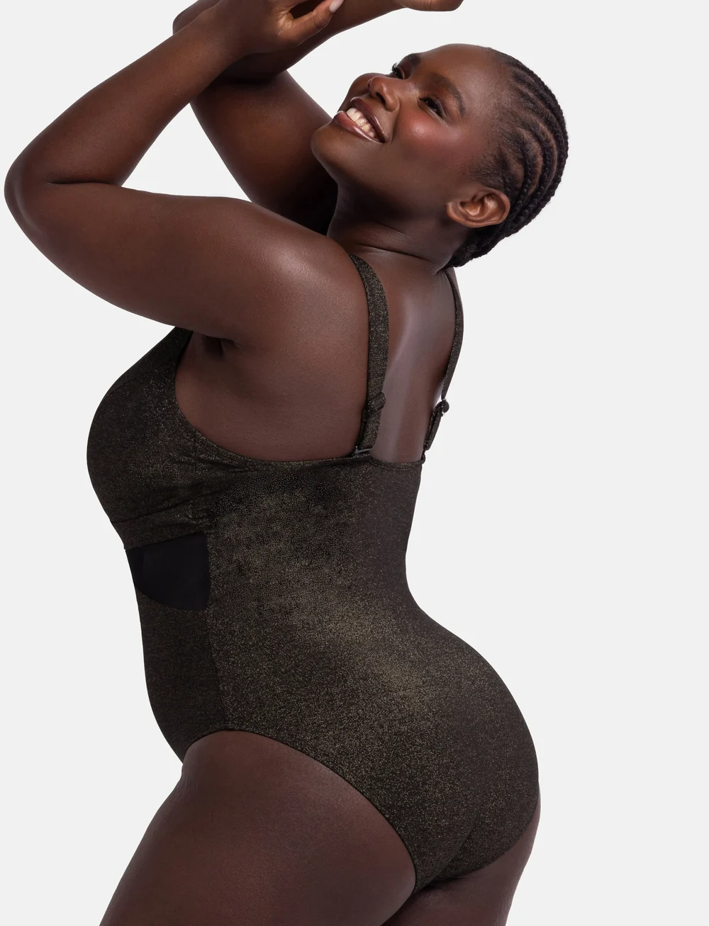 Dorina - KYRA SHAPING SWIMSUIT - baddräkter - black - 2