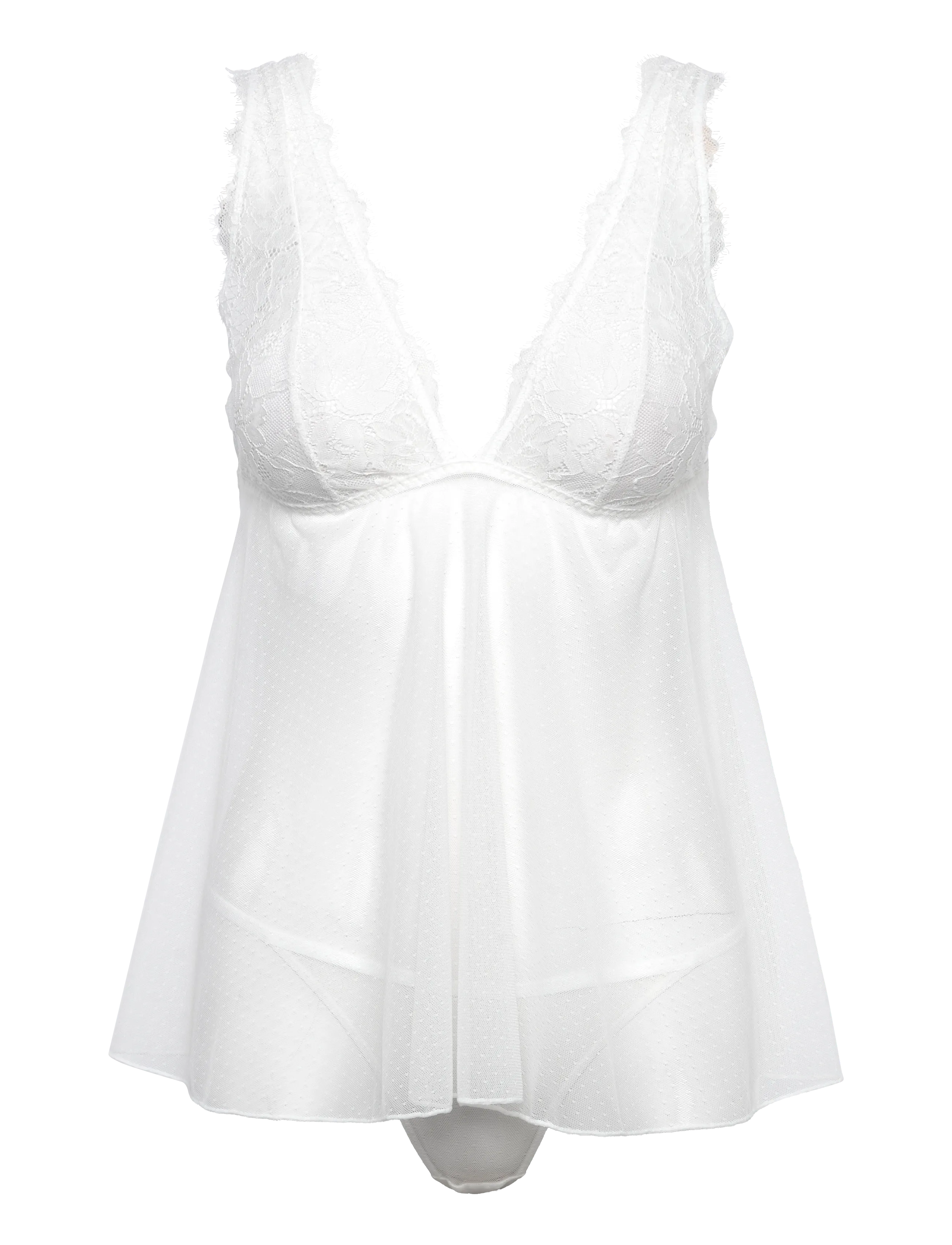 Dorina TARA BABYDOLL & THONG SET - Nærföt - IVORY / cream