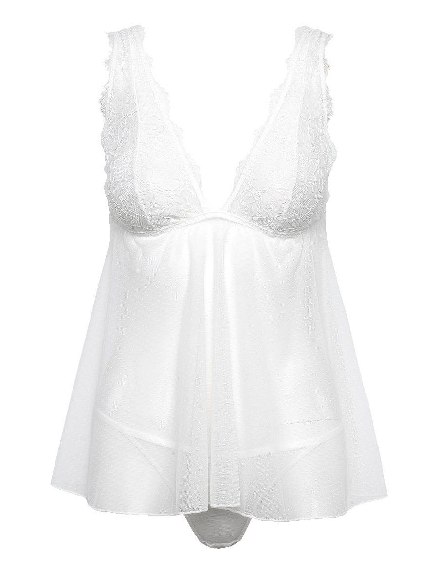 Dorina - TARA BABYDOLL & THONG SET - nachthemden - ivory - 0