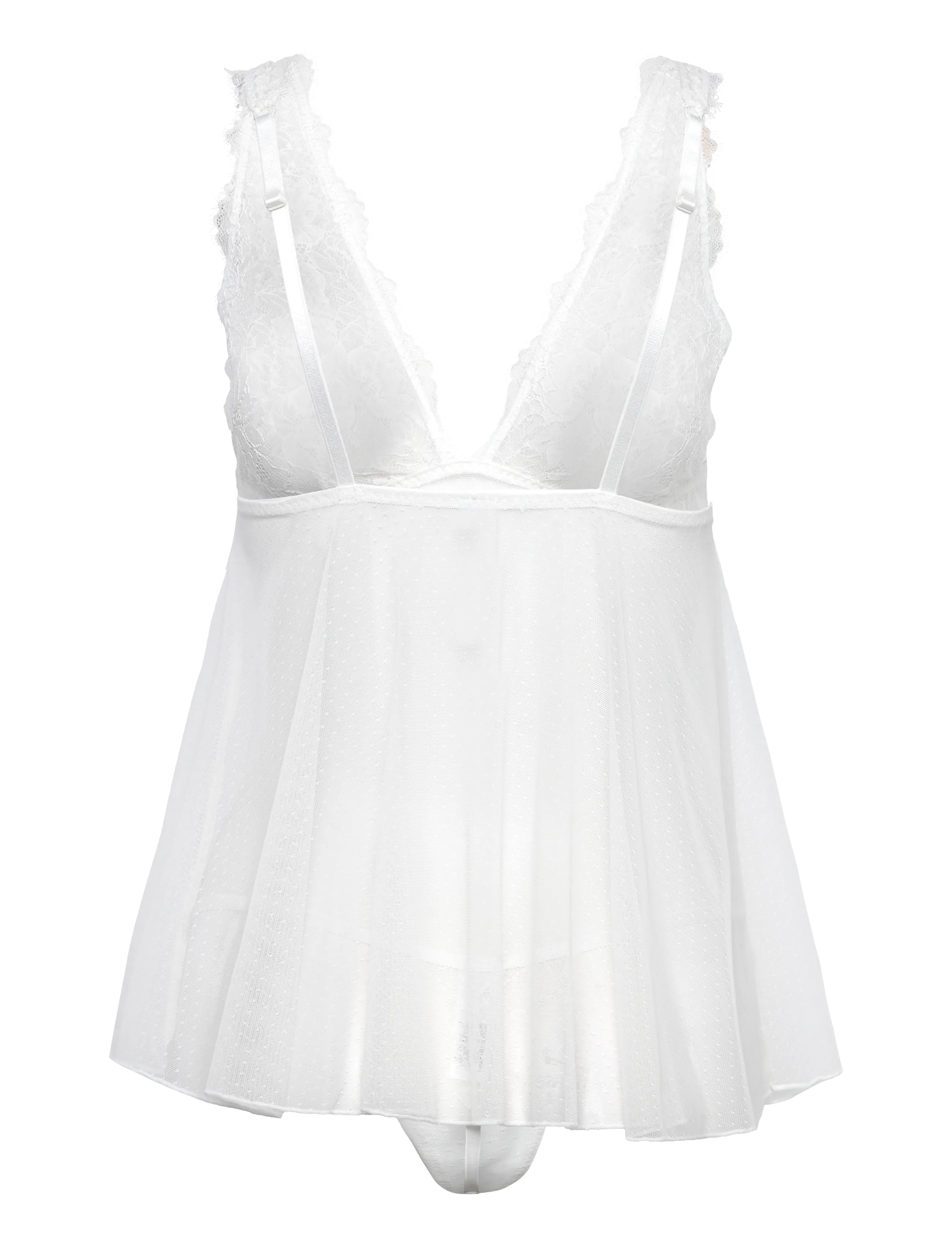 Dorina - TARA BABYDOLL & THONG SET - natkjoler - ivory - 1