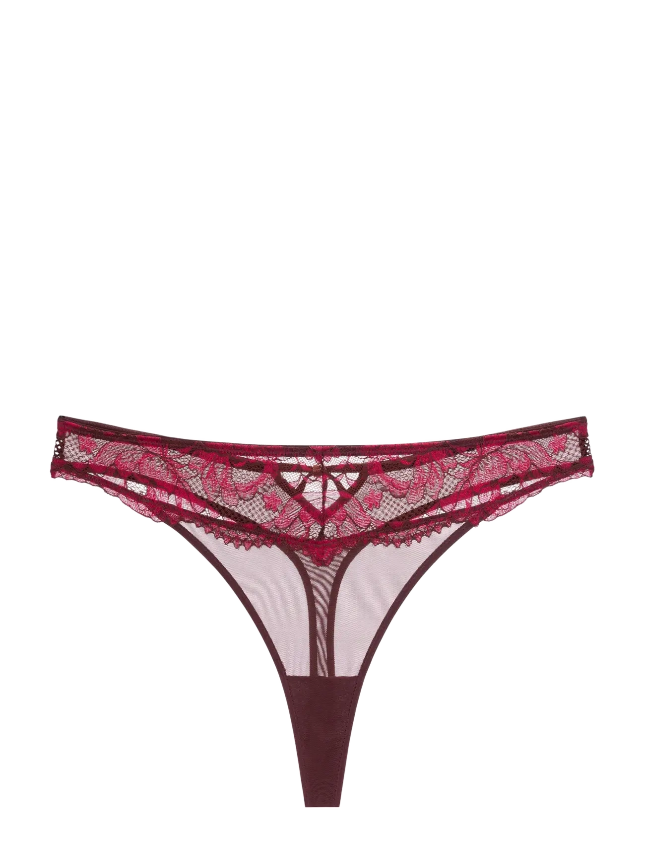 Dorina Jemma Two Tone Lace Thong - Farben der Saison - PINK / burgundy