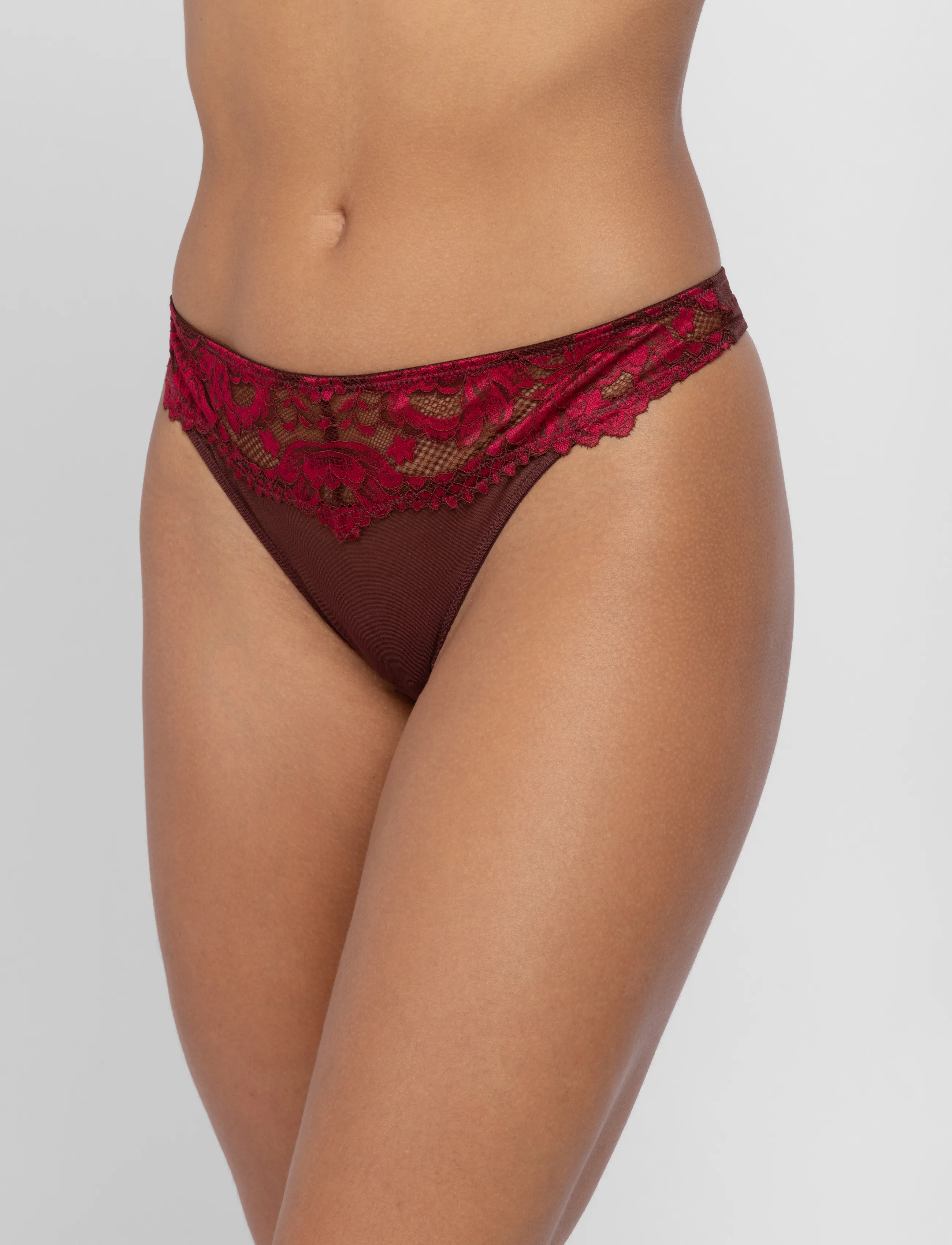 Dorina - Jemma Two Tone Lace Thong - pink - 4