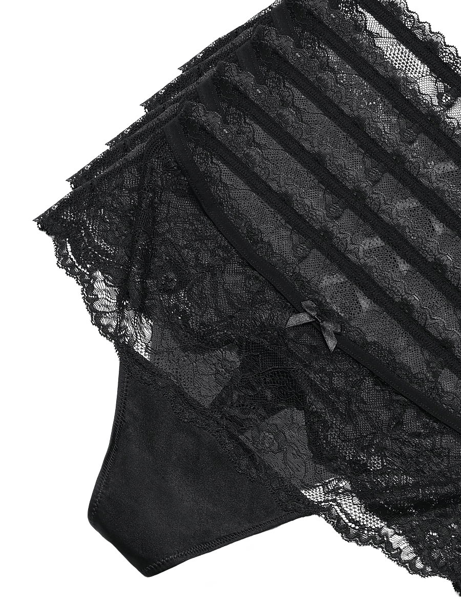 Dorina - Nina High_Waist_Thong - tangas - black/black/black/black/black - 4
