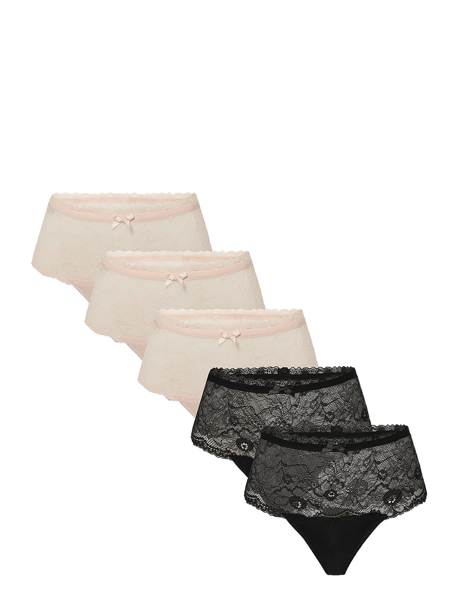 Dorina - Nina High_Waist_Thong - tangas - pink/black/nude/pink/black - 0