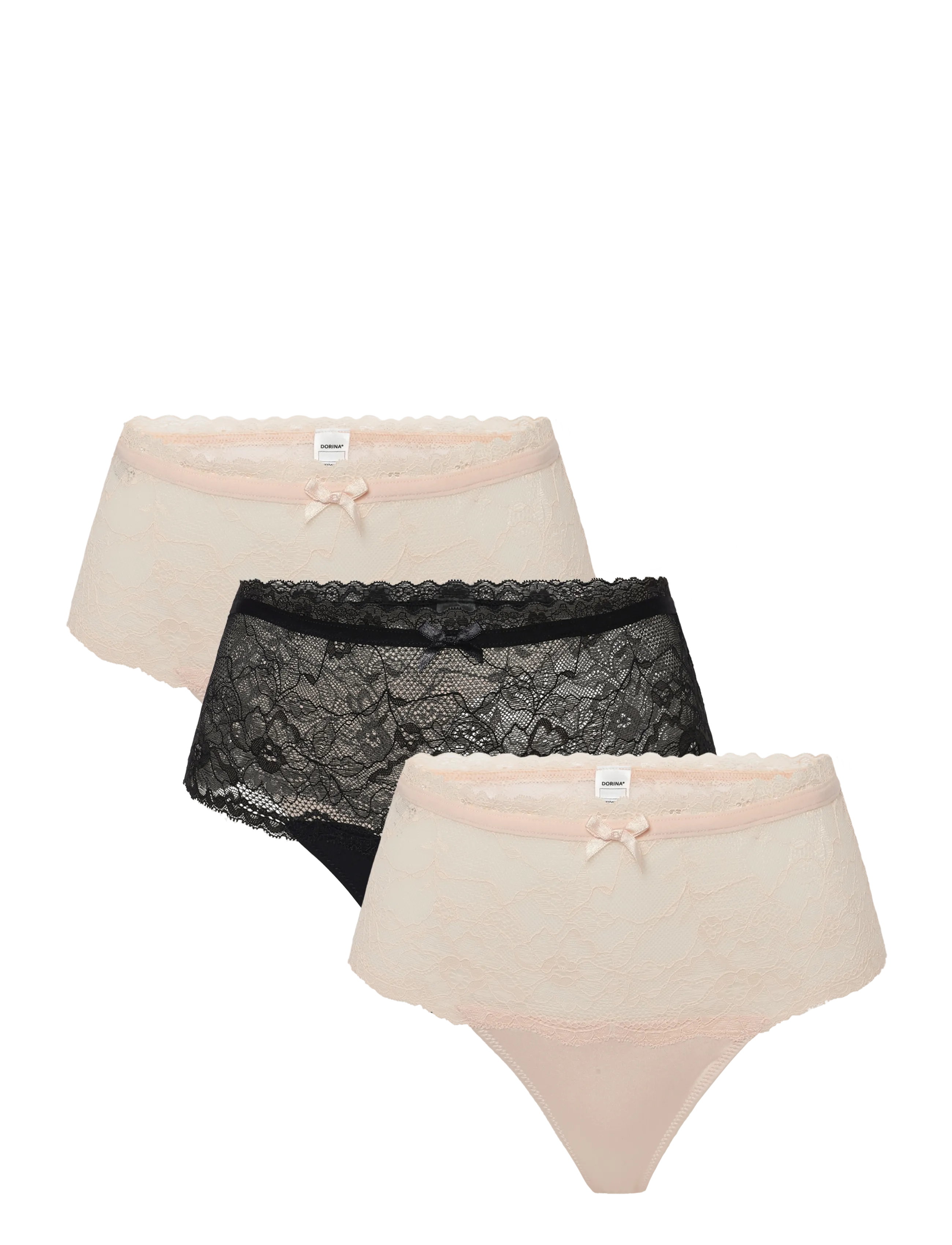 Dorina Nina High_Waist_Thong - Underkläder - BEIGE/PINK/BLACK / beige