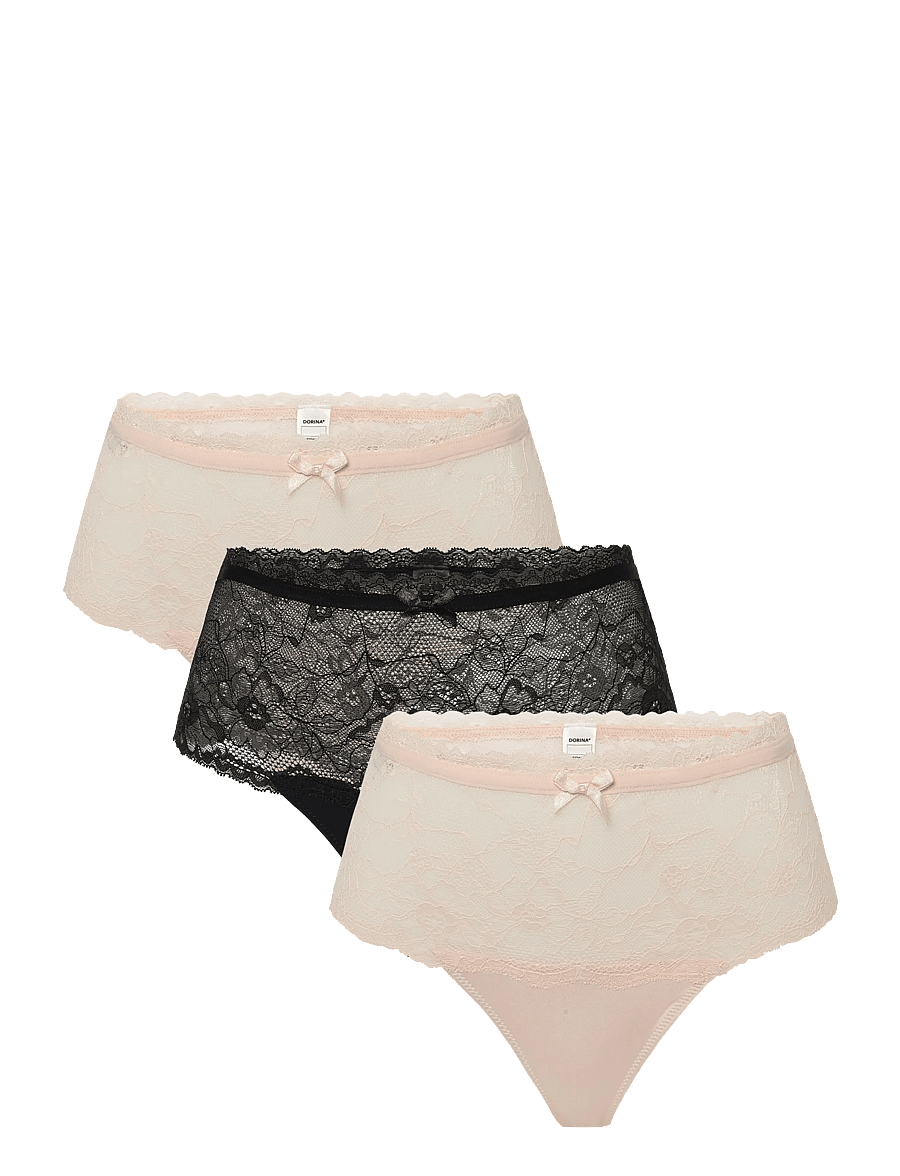 Dorina - Nina High_Waist_Thong - tangas - beige/pink/black - 1