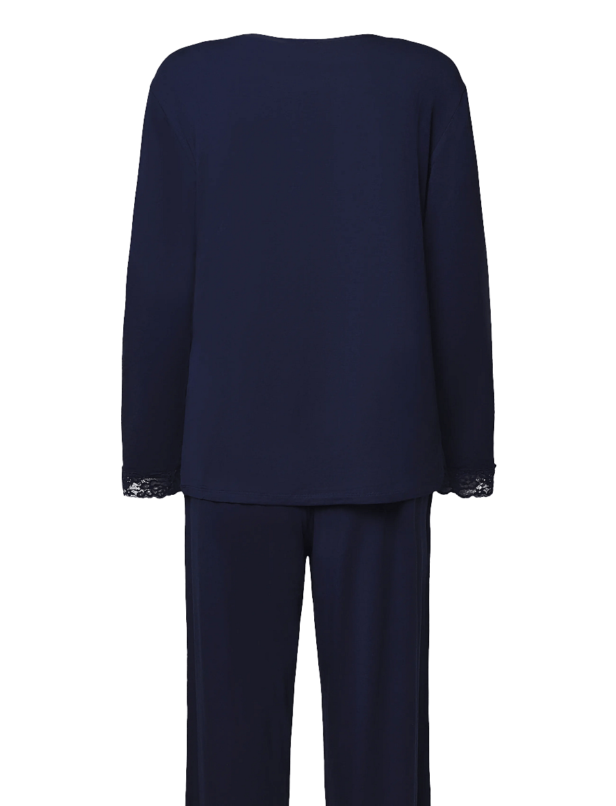 Dorina - Lila Long PJ Set - pyjamas - navy - 2
