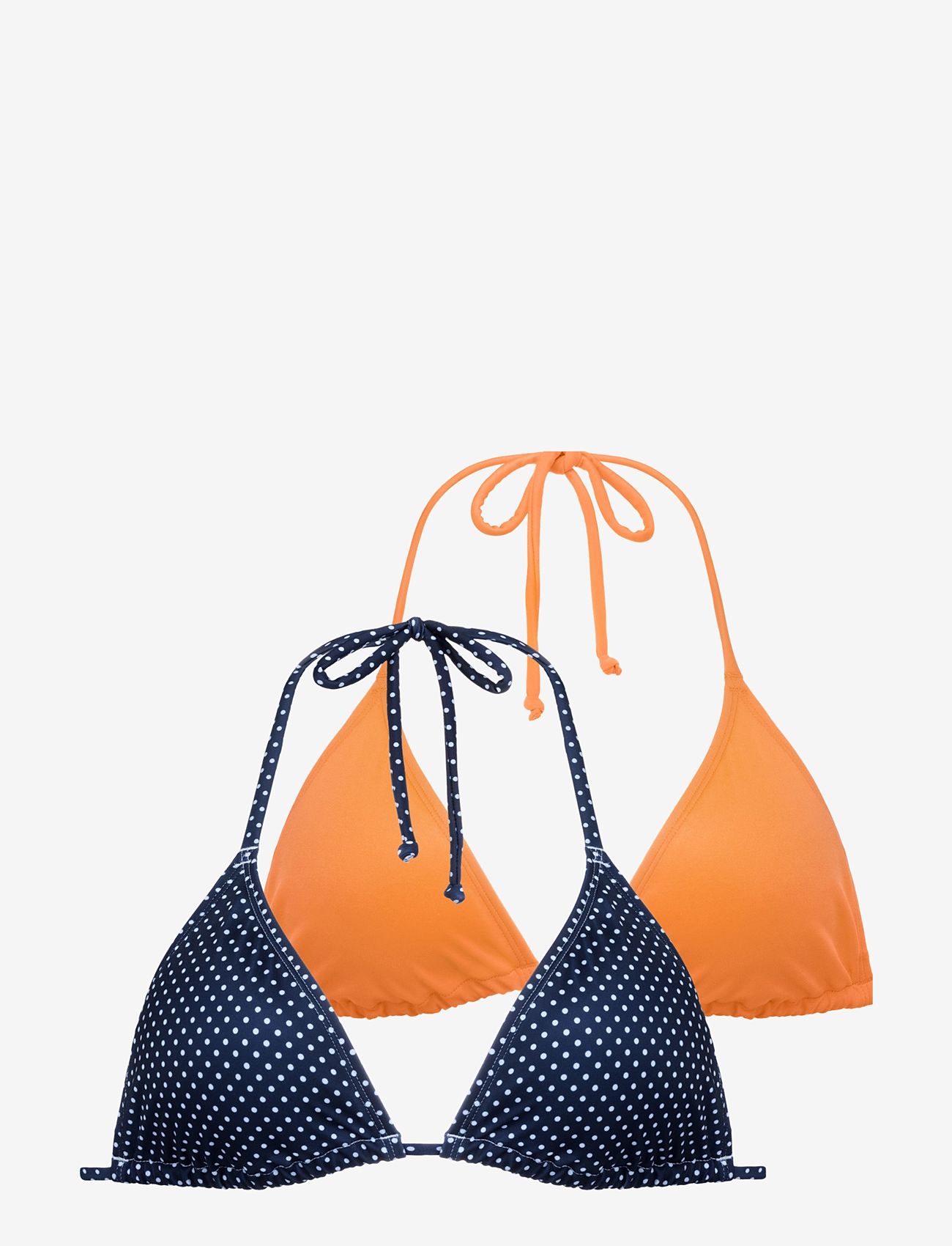 Dorina - CARRUBO-2PP TRIANGLE - trikampio formos bikinio liemenėlės - ink print/coral - 0