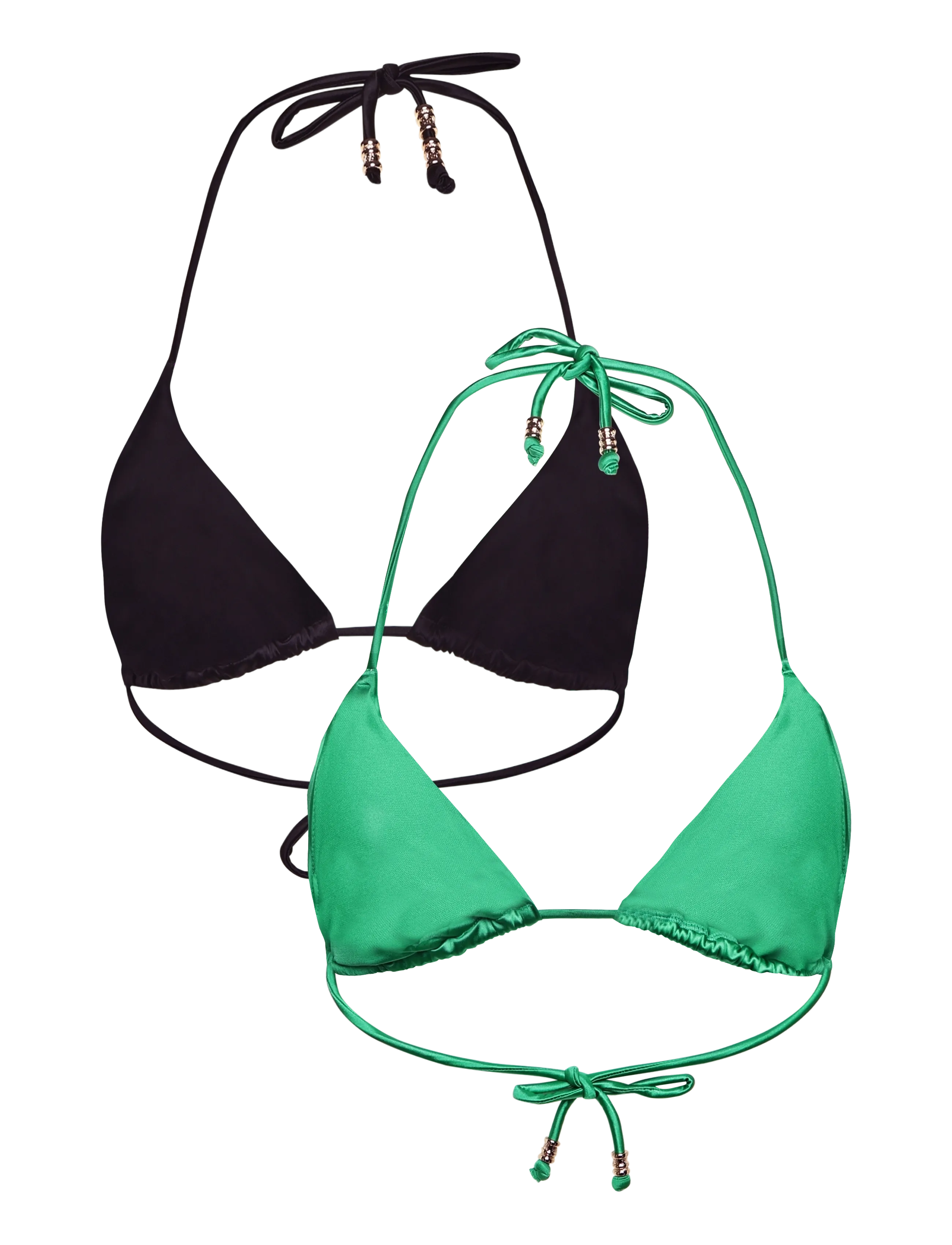 Dorina - Amnesia 2pp TRIANGLE - trekantsbikinier - green/black - 1