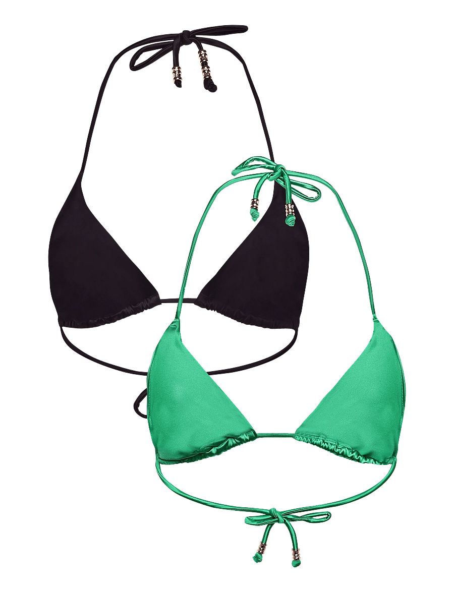 Dorina - Amnesia 2pp TRIANGLE - trekantsbikinier - green/black - 1