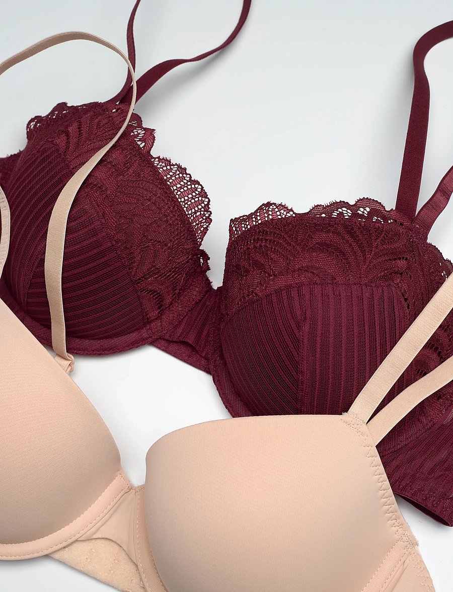 Dorina - EMERSYN DEMI - balconette bras - red/beige - 2