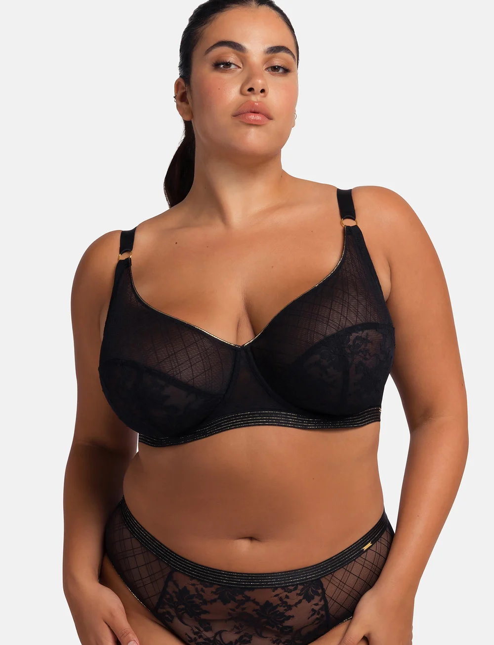 Dorina - DULCIE WIRED BRA - biustonosze z fiszbinami - black - 0