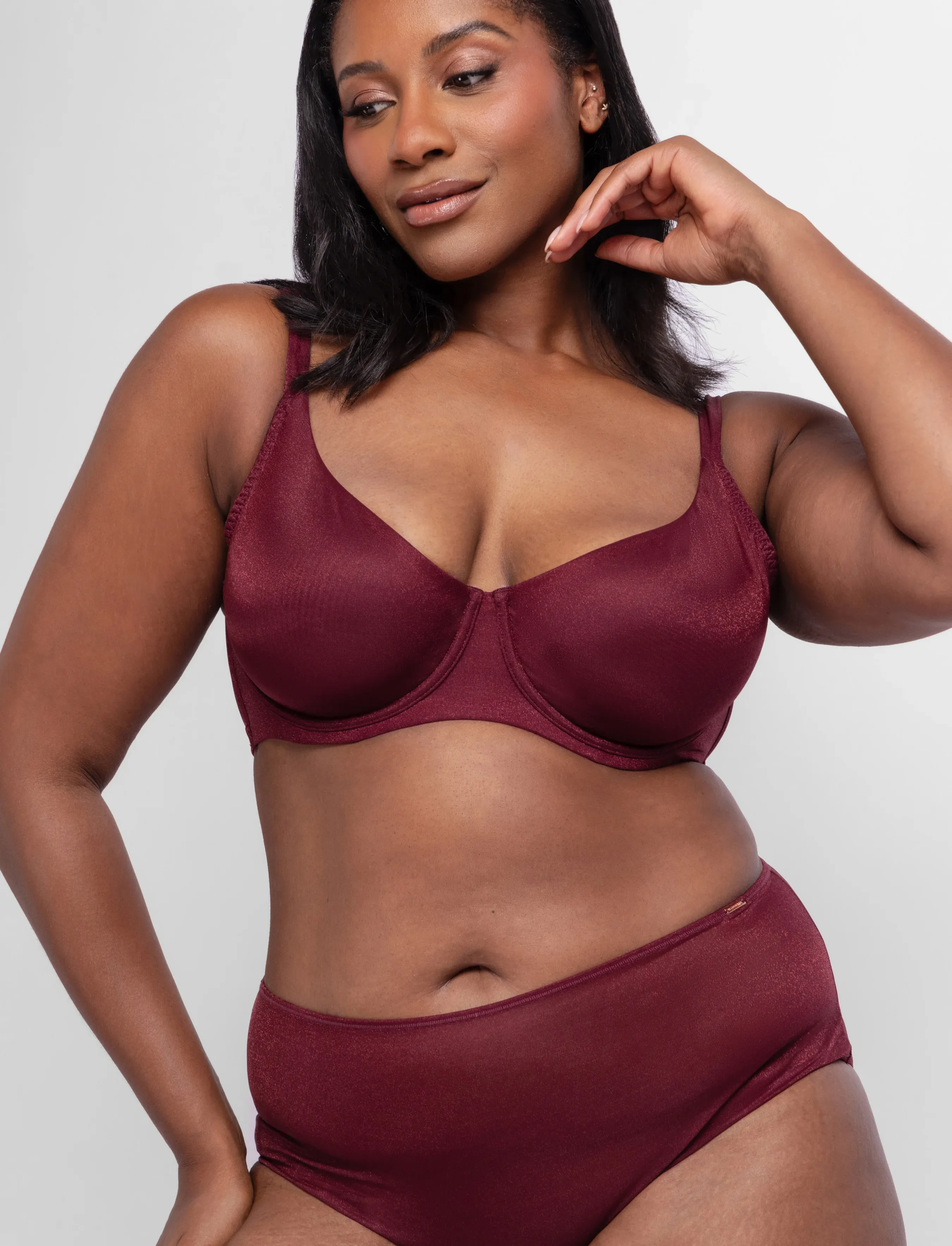 Dorina Origins-Shimmer Mesh Non Padded Wired Bra, 80 C, Red, Bløde Bh'Er > Bh'Er Uden Bøjle, Dame